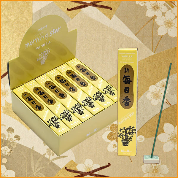 Japanische Räucherstäbchen VANILLE – Morning Star Duftstäbchen Japan
