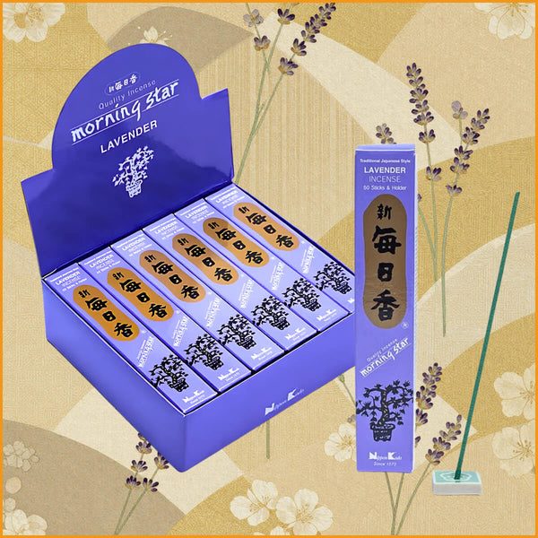 Japanische Räucherstäbchen LAVENDEL – Morning Star Duftstäbchen Japan