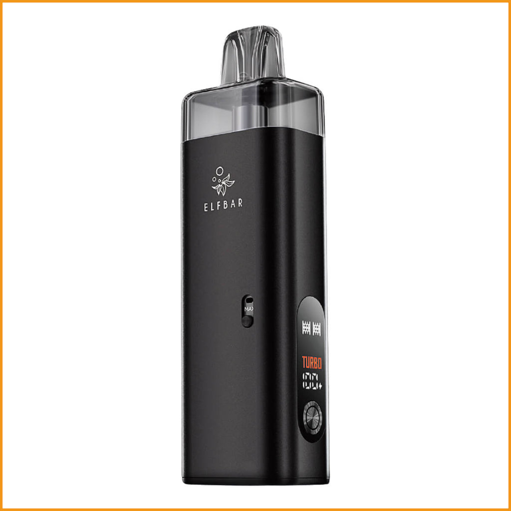 Elfbar ELFX Mega Kit in schwarz – kompaktes 10‑ml Pod‑System im SONNENKOPP Showroom Dessau