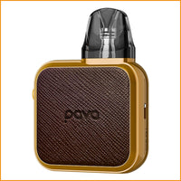 Pava Horiz Ultra Pod Kit noble‑gold – Rückansicht des smarten Pod‑Systems mit Touchdisplay im SONNENKOPP Showroom Dessau