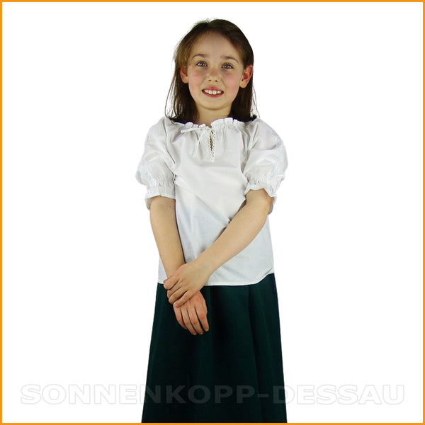 Alternative KINDER BLUSE für Mädchen weiß | Carmenbluse Mädchen weiss
