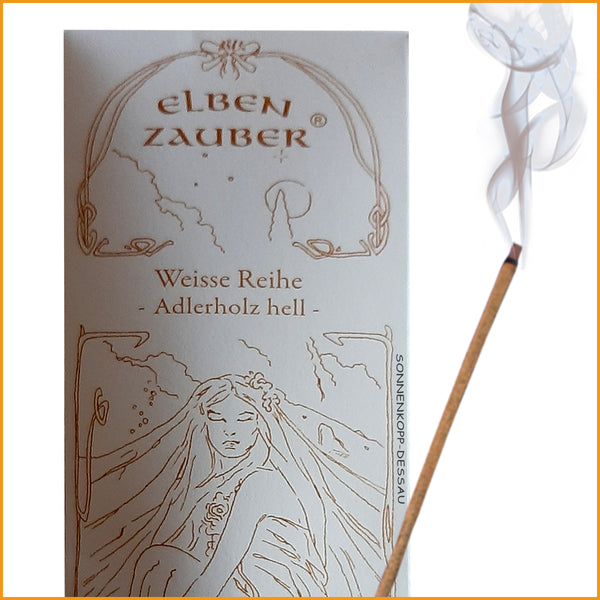 Elbenzauber ADLERHOLZ HELL Weisse Reihe Räucherstäbchen | White Line