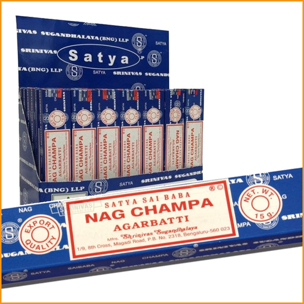 Nag Champa Satya Sai Baba PAKET mit Räucherstäbchen-Halter