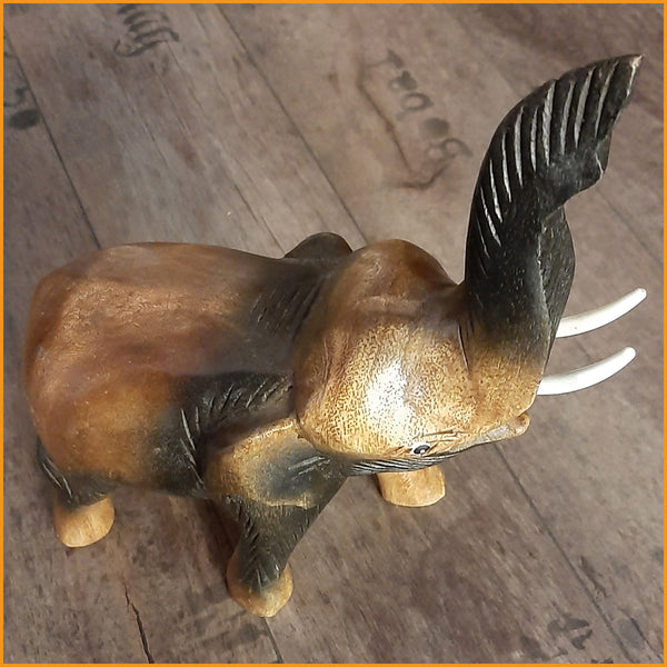 Holz Elephant | Geschnitzter Holzelephant