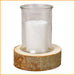 Natürliches WINDLICHT - Holz, Glas & Kerze - 3 in 1 SET - Größe 18 cm